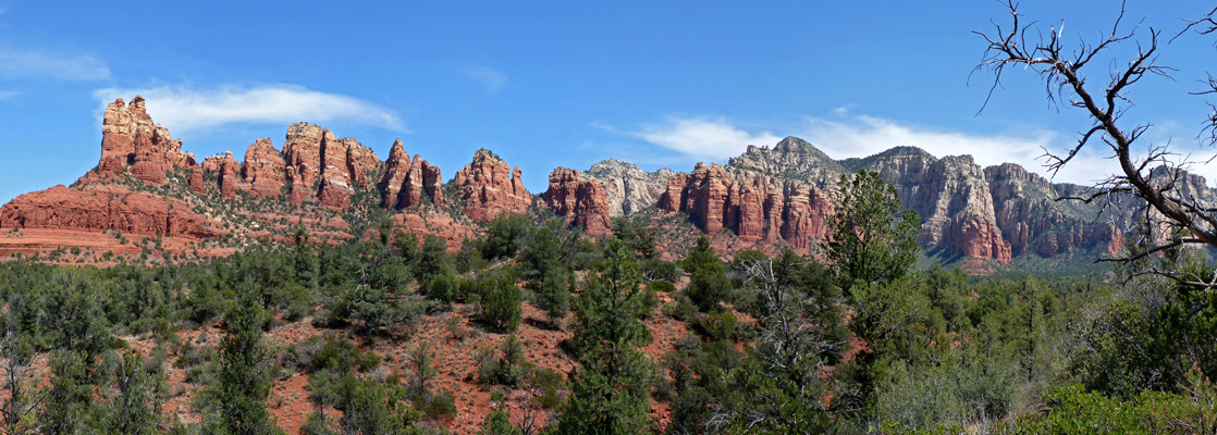 Panorama of the western face of Munds Mountain