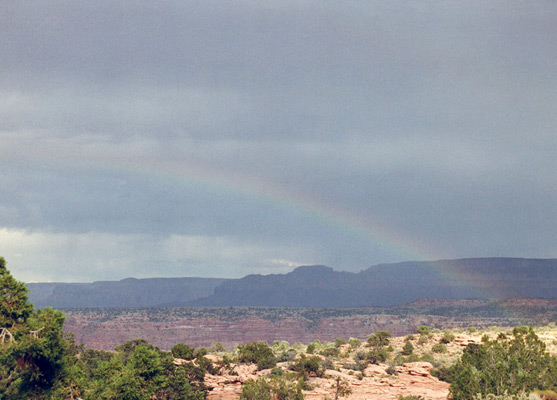 Rainbow over the campsite at Tuweep
