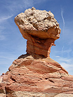 Boulder on pedestal
