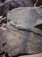 Faded petroglyphs