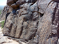 Petroglyphs on cliffs