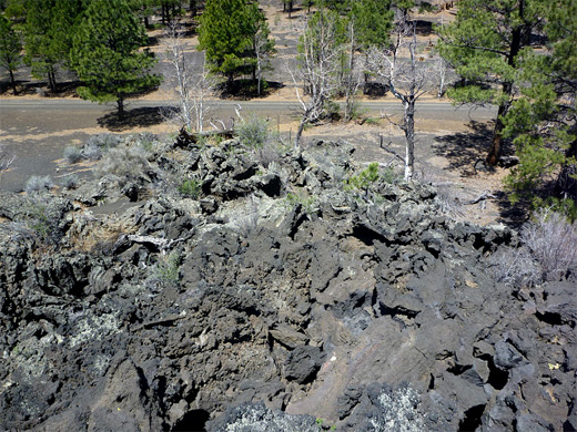 Lava blocks near the edge of the Bonito Lava Flow