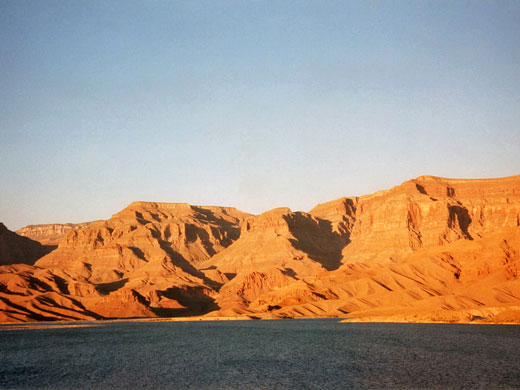 Sunset over Lake Mead, at the end of the Grand Canyon