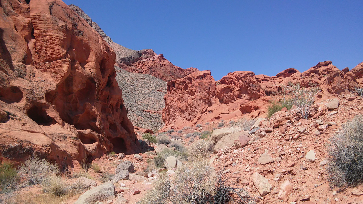 Eroded red cliffs