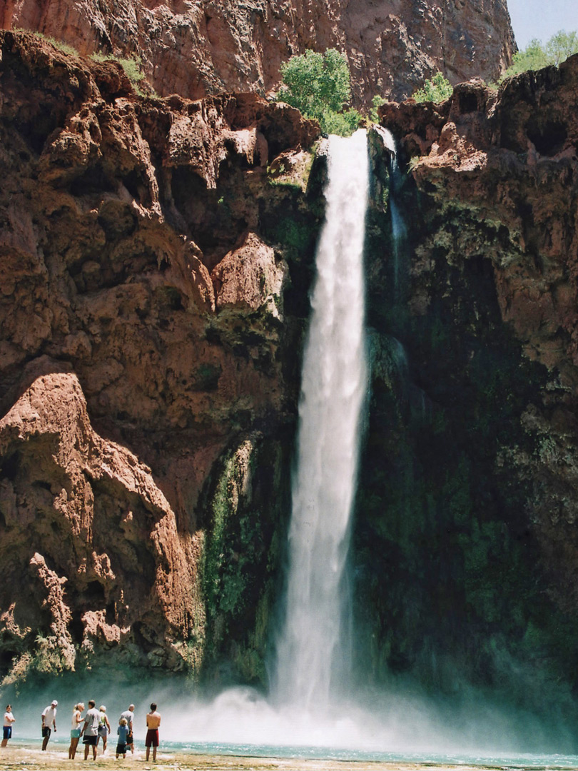 Tourists at Mooney Falls