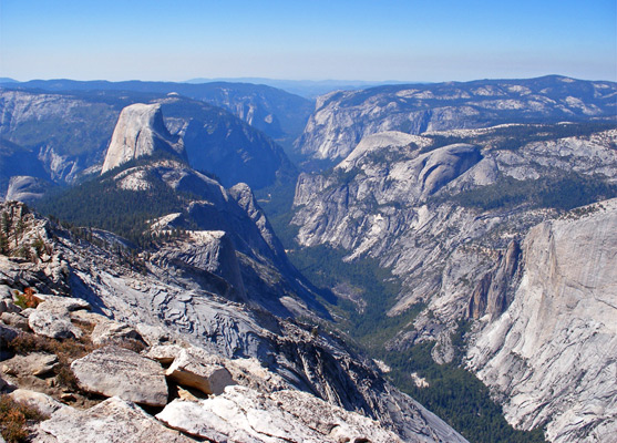 Half Dome, Tenaya Canyon and Yosemite Valley