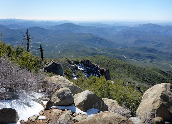 View west from the summit of Cuyamaca Peak