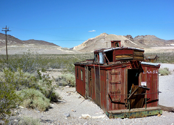 Union Pacific caboose at Rhyolite Ghost Town