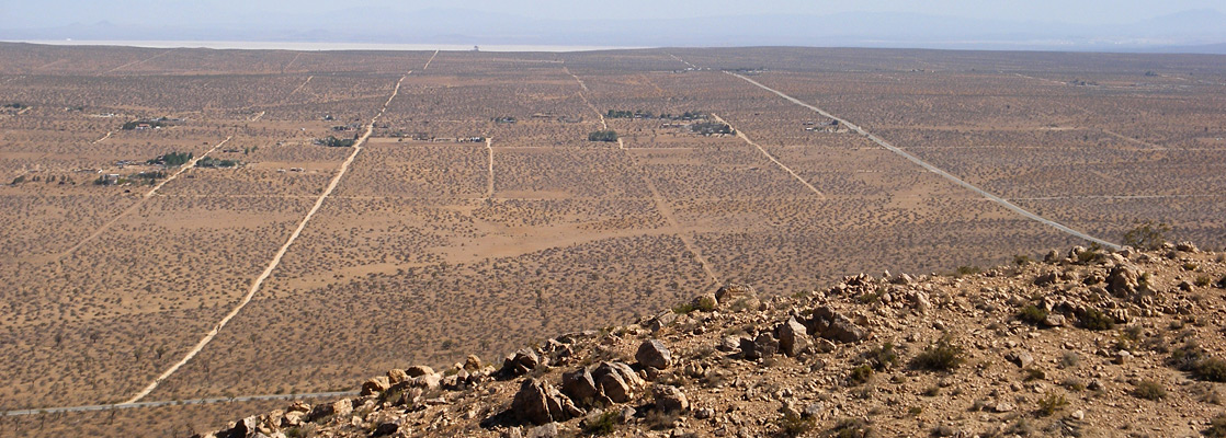 View north from the summit of Saddleback Butte
