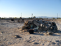 Remains of a trailer