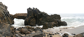 Wave-cut natural arch at Point Mugu
