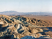 Badlands at the edge of the basin
