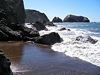 South end of Rodeo Beach