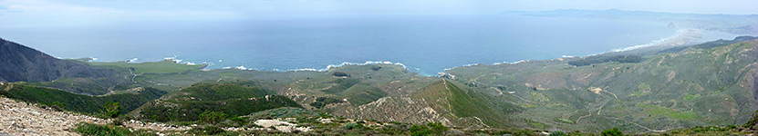 The Montaña de Oro coastline, from the top of Valencia Peak