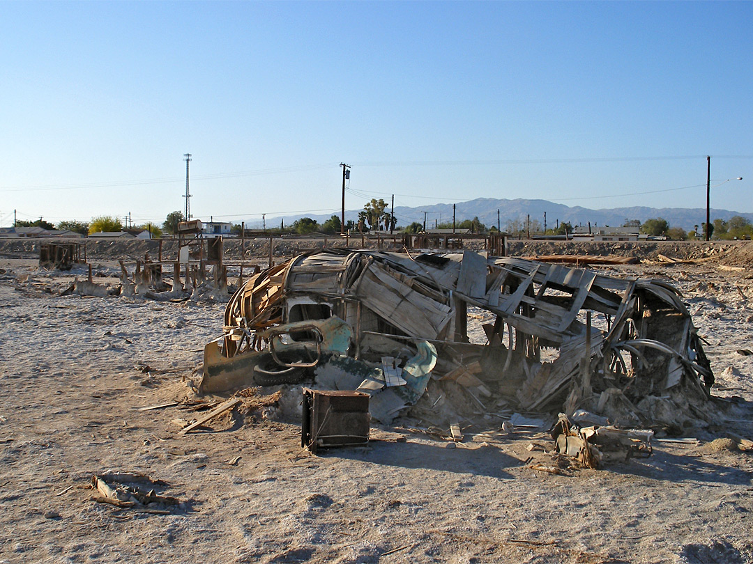Remains of a trailer