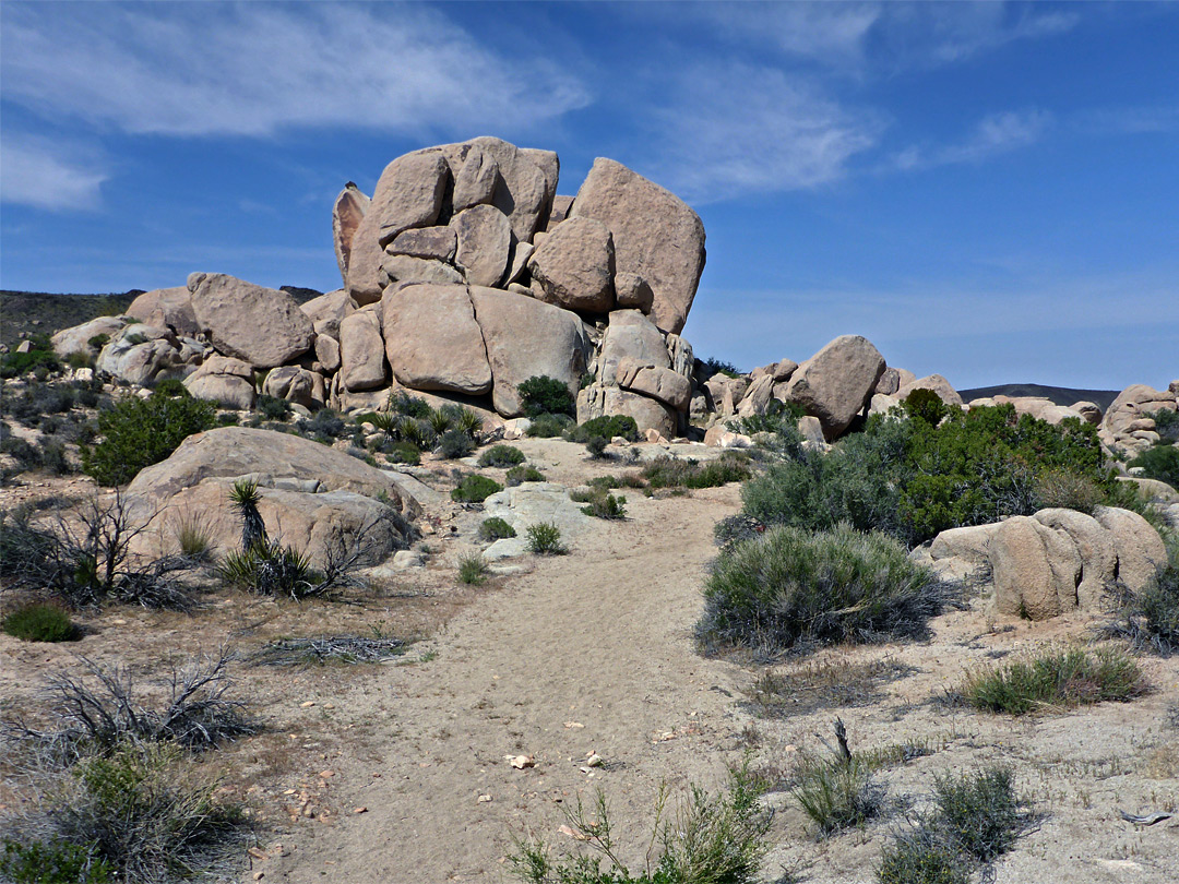 Boulders beside the path