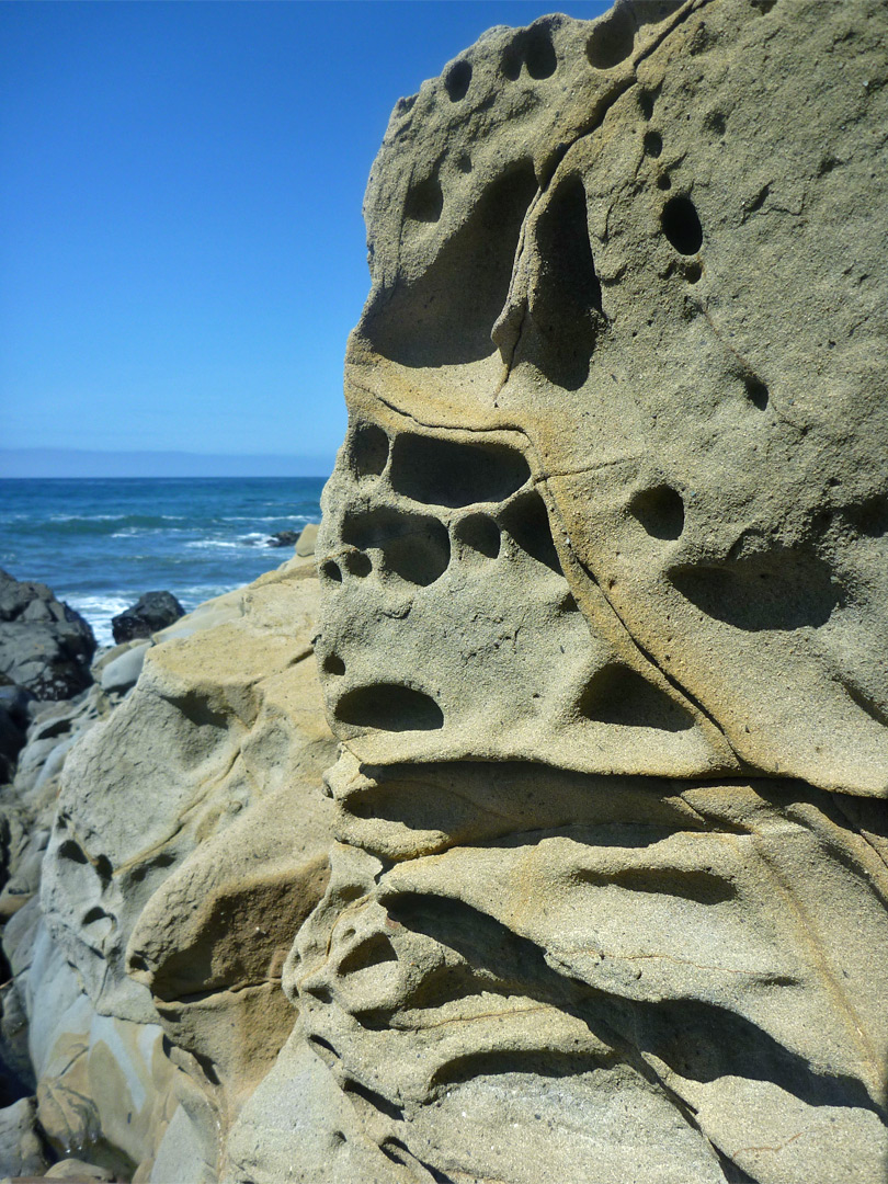 Sculpted rock face