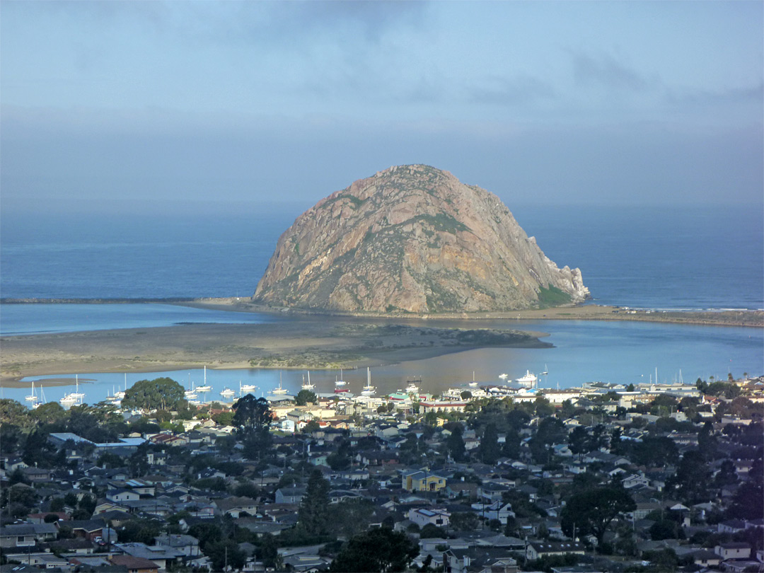 Closer view of Morro Rock
