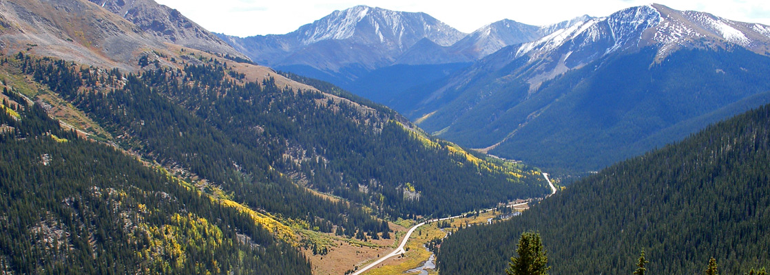 Lake Creek valley, from the road to Independence Pass