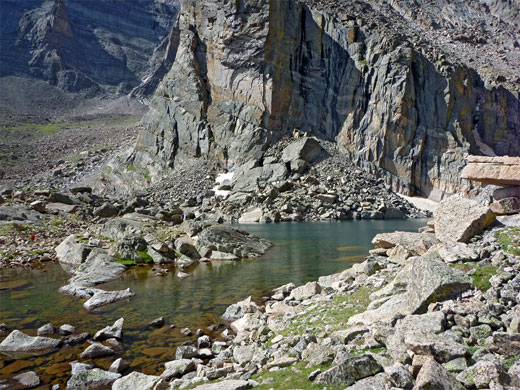 Shallow inlet on the east edge of Chasm Lake