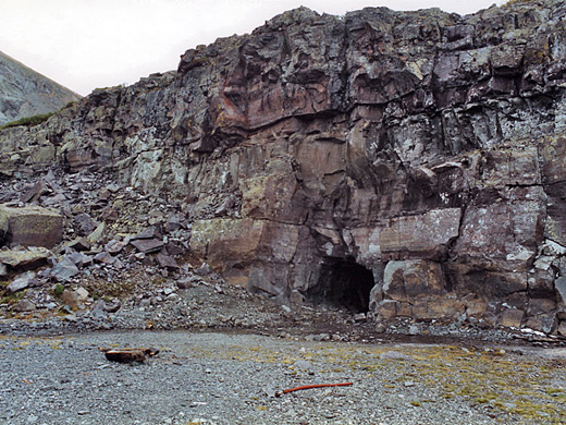 Old mine entrance in Ingram Basin