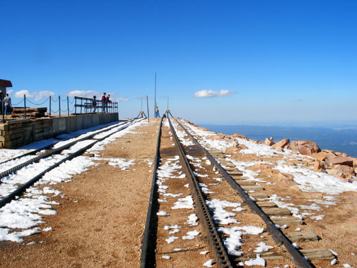 Terminus of the cog railway at the summit of Pikes Peak