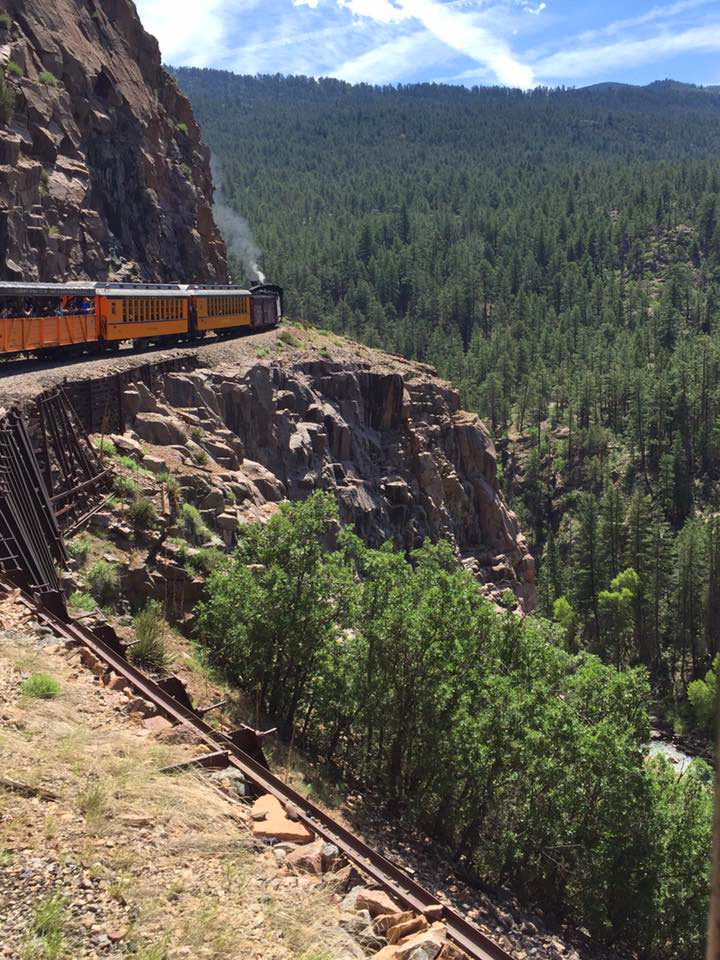 Railway across a cliff 