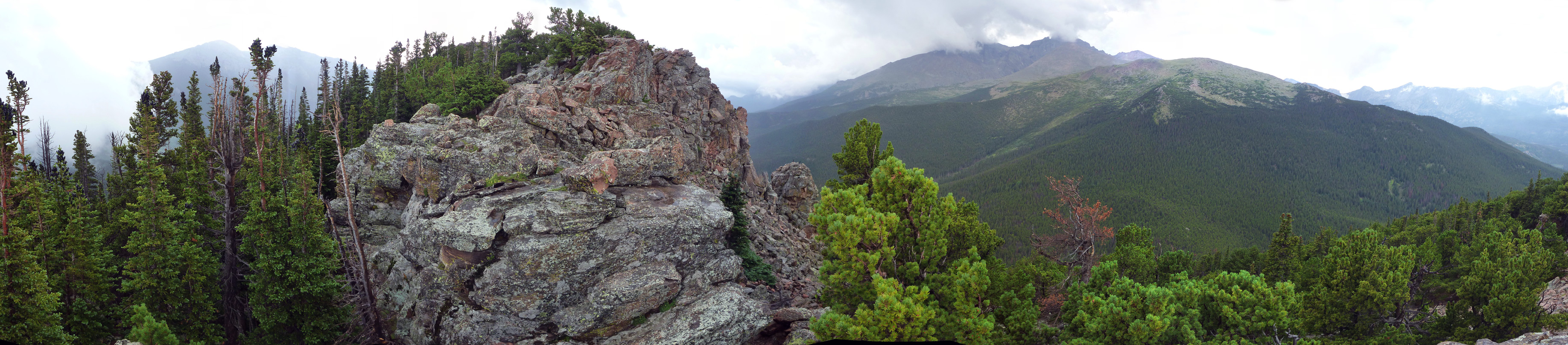 Panorama looking south from the summit of Estes Cone