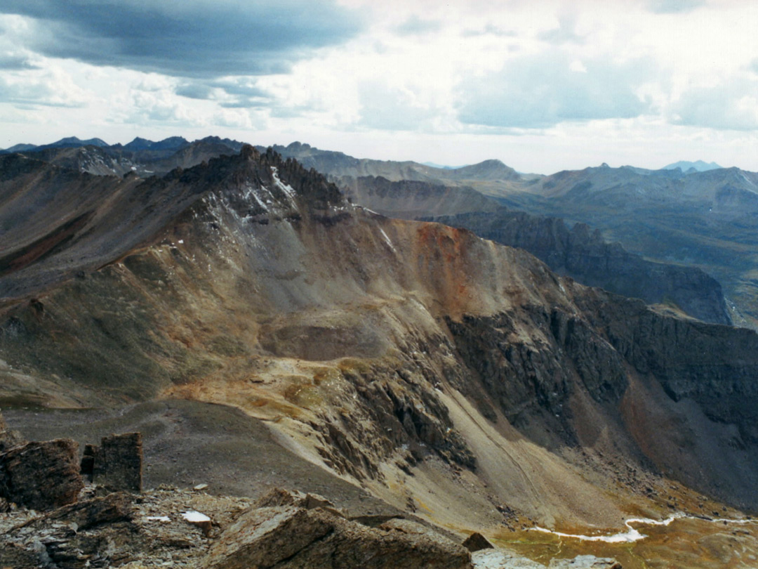 View north from a summit above Telluride