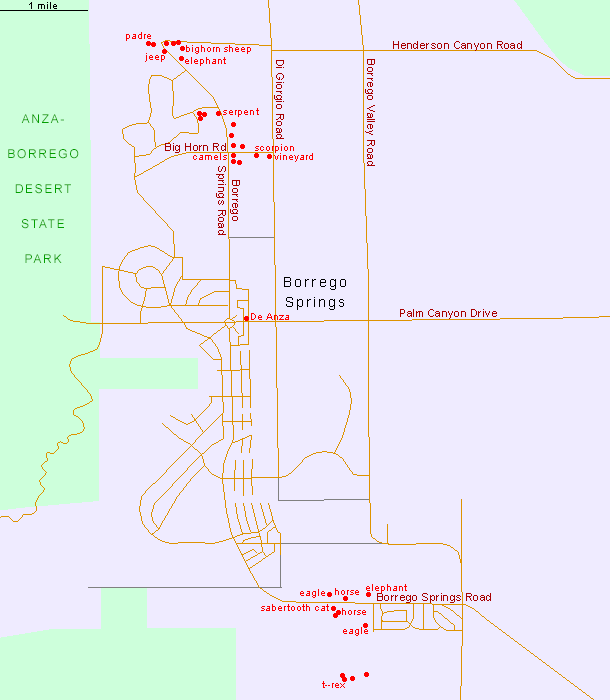 Map of the Galleta Meadows Sky Art