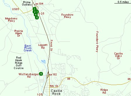 Hotels In Castle Rock Co Central Colorado Map Of Hotels In Castle Rock