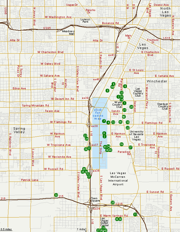 las vegas nevada on map. Map of Hotels in Las Vegas, NV