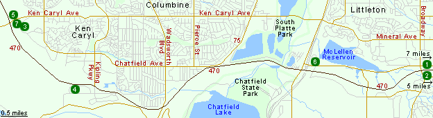 Map of Hotels in Littleton