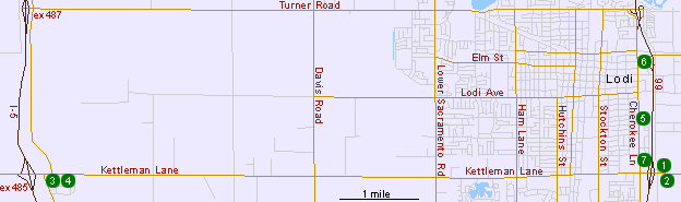 Map of Hotels in Lodi