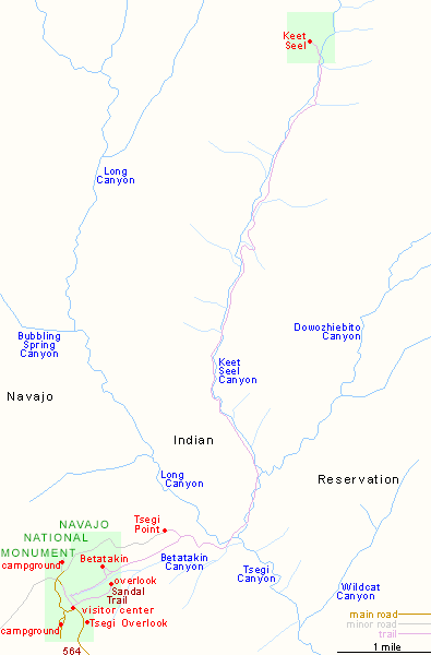 Map of Navajo National Monument