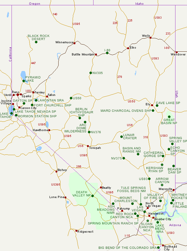 Nevada map