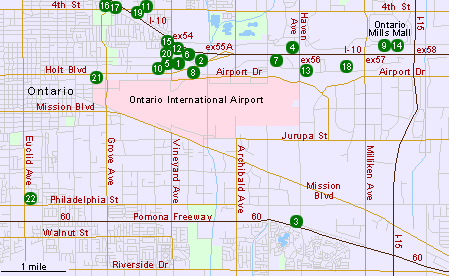 Map of Hotels in Ontario