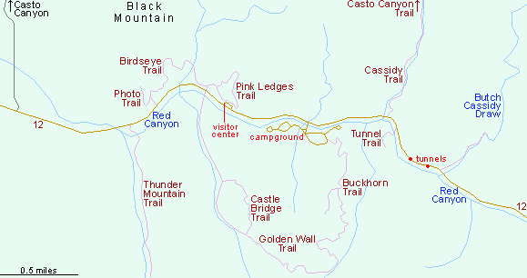 Map of Red Canyon