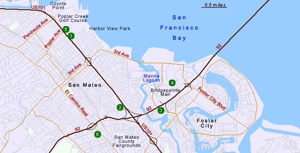 Hotels In San Mateo Ca Francisco International Airport Map Of Hotels In San Mateo