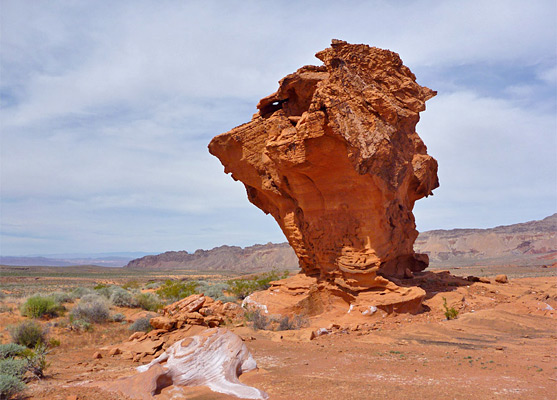 Head-shaped rock