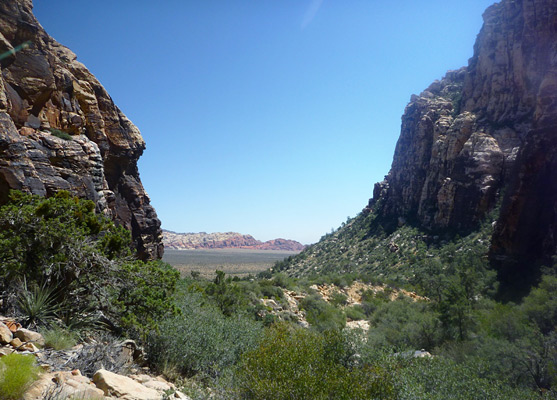 Lower end of Icebox Canyon