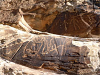Two groups of petroglyphs