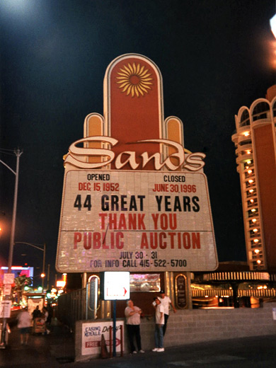 Last days of the Sands, in 1996