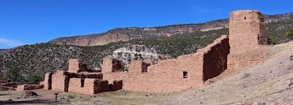 Walls at the east side of the Jemez mission church