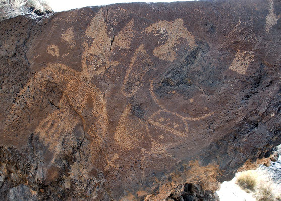 Ghostly petroglyph, Rinconada Canyon