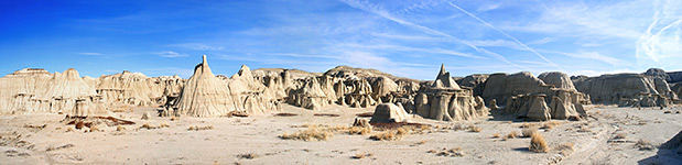 Eroded mudstone formations