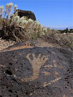 Hand-like petroglyph