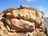 Yellow-brown boulder