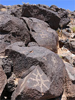 Boulders with petroglyphs