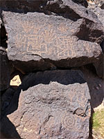 Intricate petroglyphs
